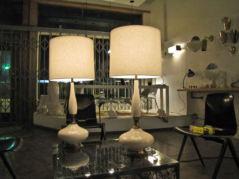 Pair of Tall Ceramic Table Lamps 2