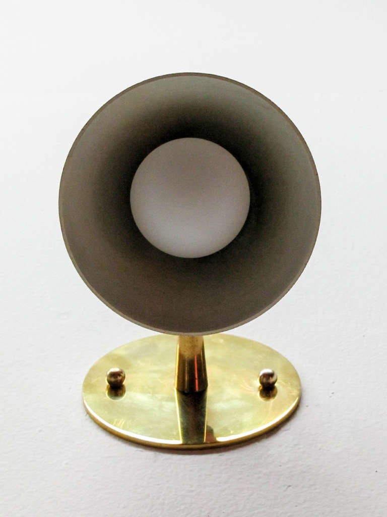Brass Pair of Petite Arteluce Wall Lamps