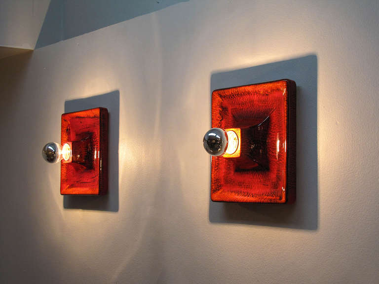 Pair of Ceramics Wall Lights at 1stDibs