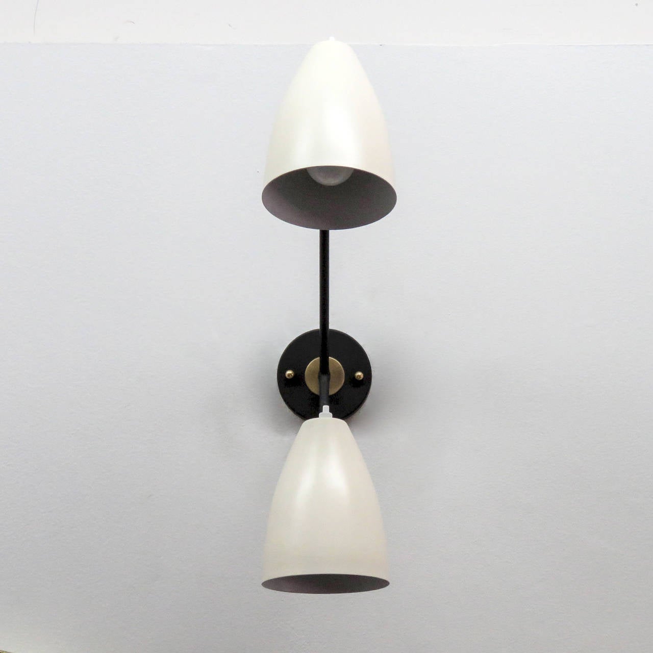 Enameled Double Arm Brass Wall Lights 'L3GG'