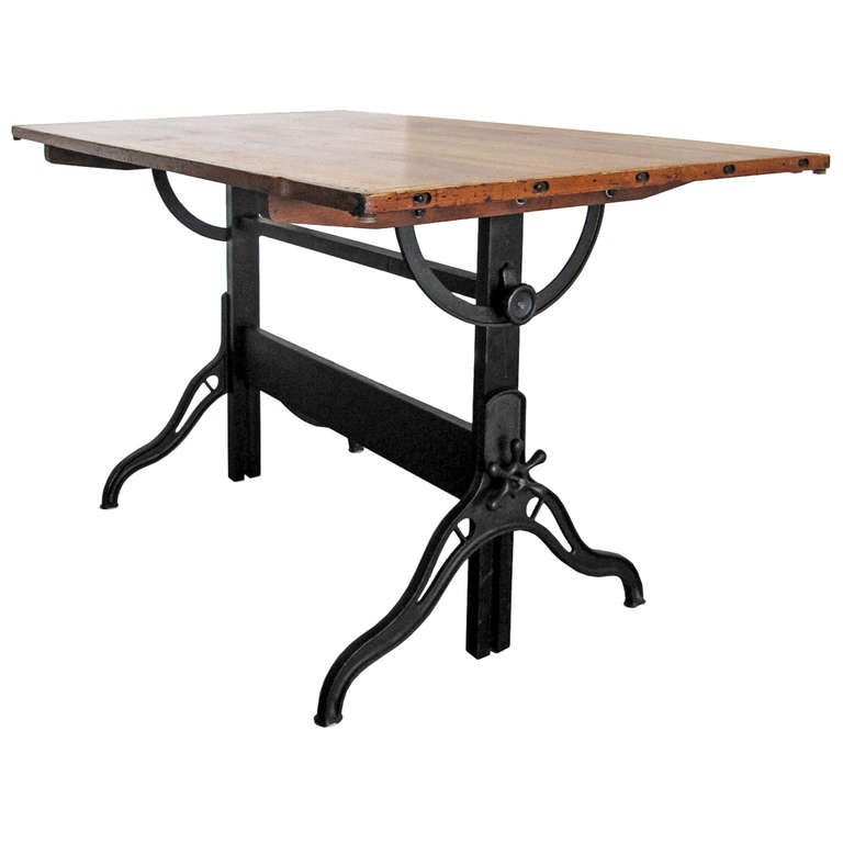 Industrial Drafting Table at 1stdibs