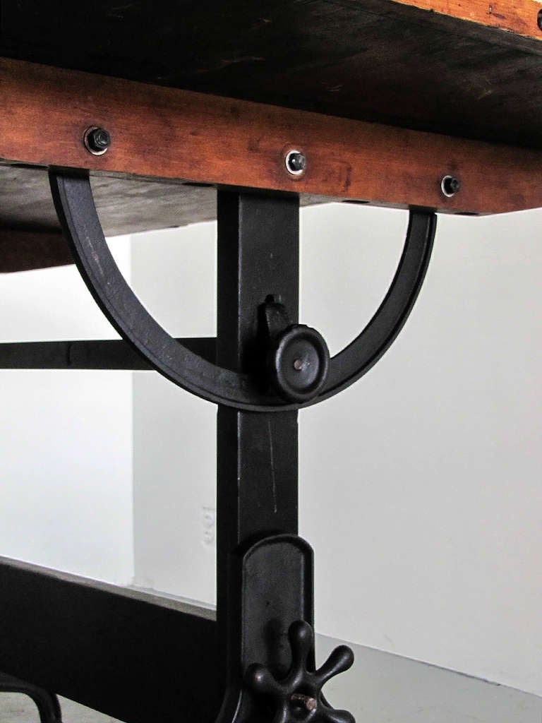 20th Century Industrial Drafting Table
