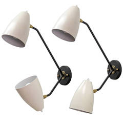 Double Arm Brass Wall Lights 'L3GG'