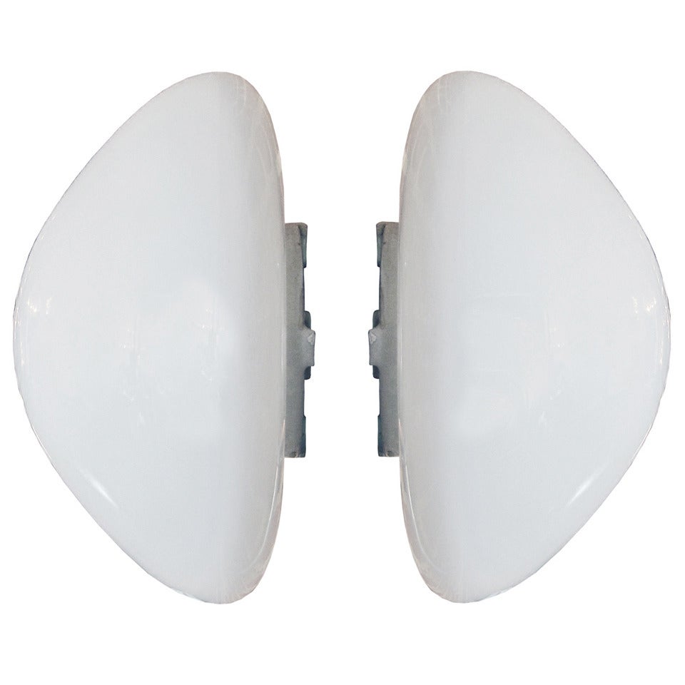 Pair of Round Wilhelm Wagenfeld Sconces