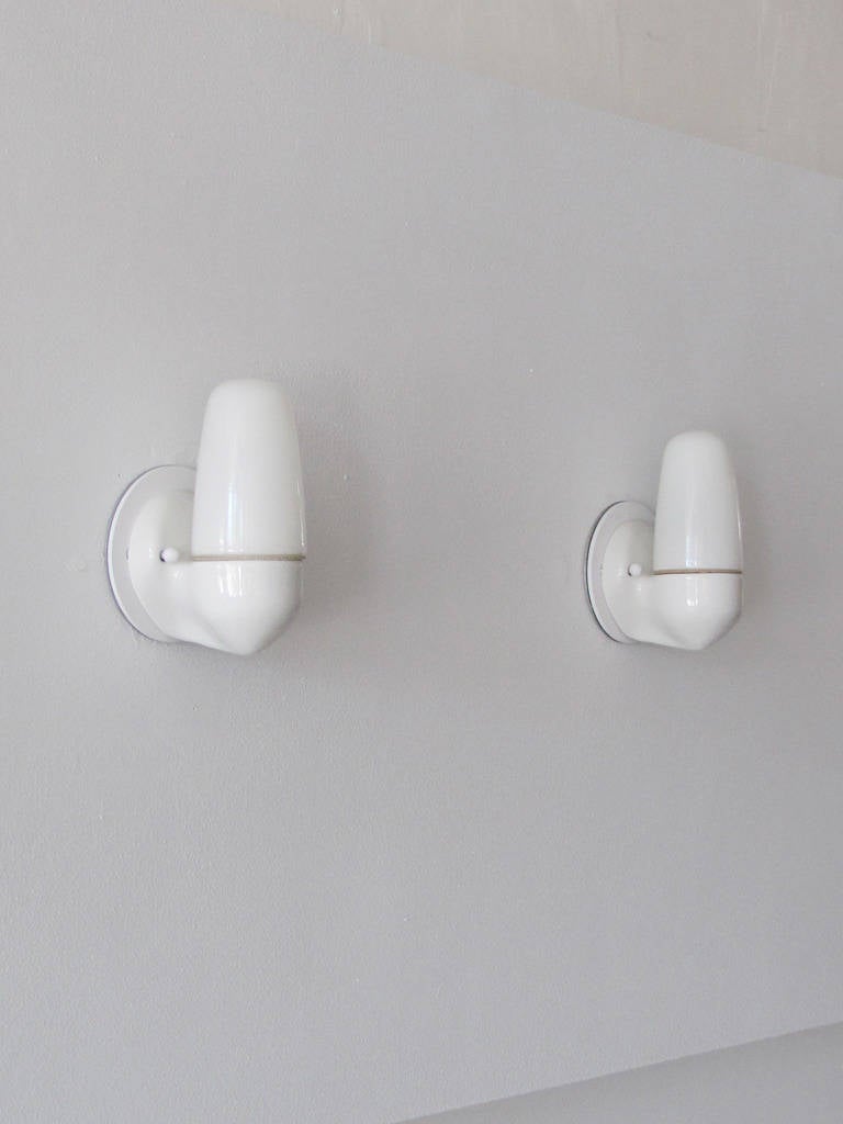 Mid-20th Century Pair of Wilhelm Wagenfeld Sconces for Lindner