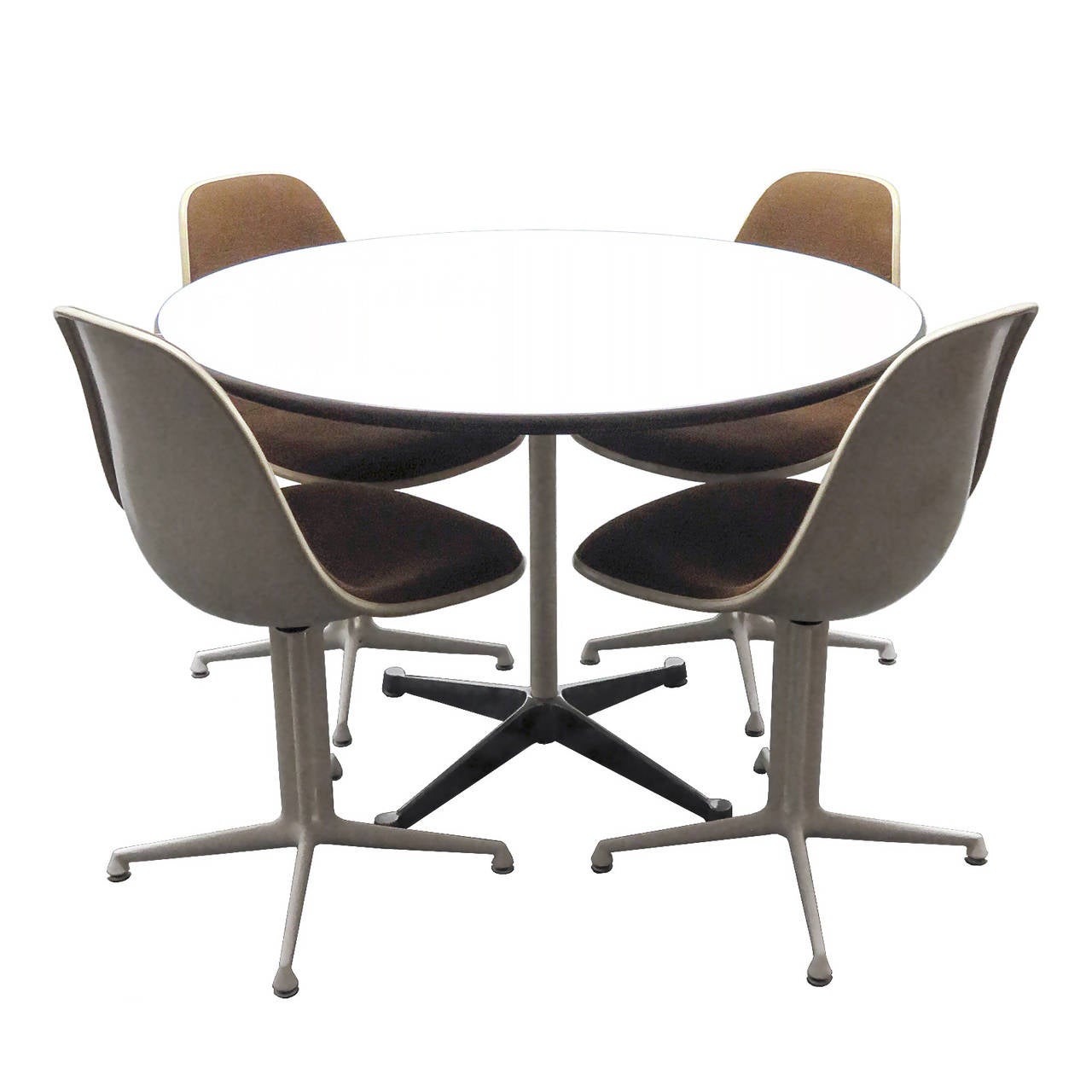 Set of Four Charles and Ray Eames La Fonda Chairs For Sale at 80stdibs