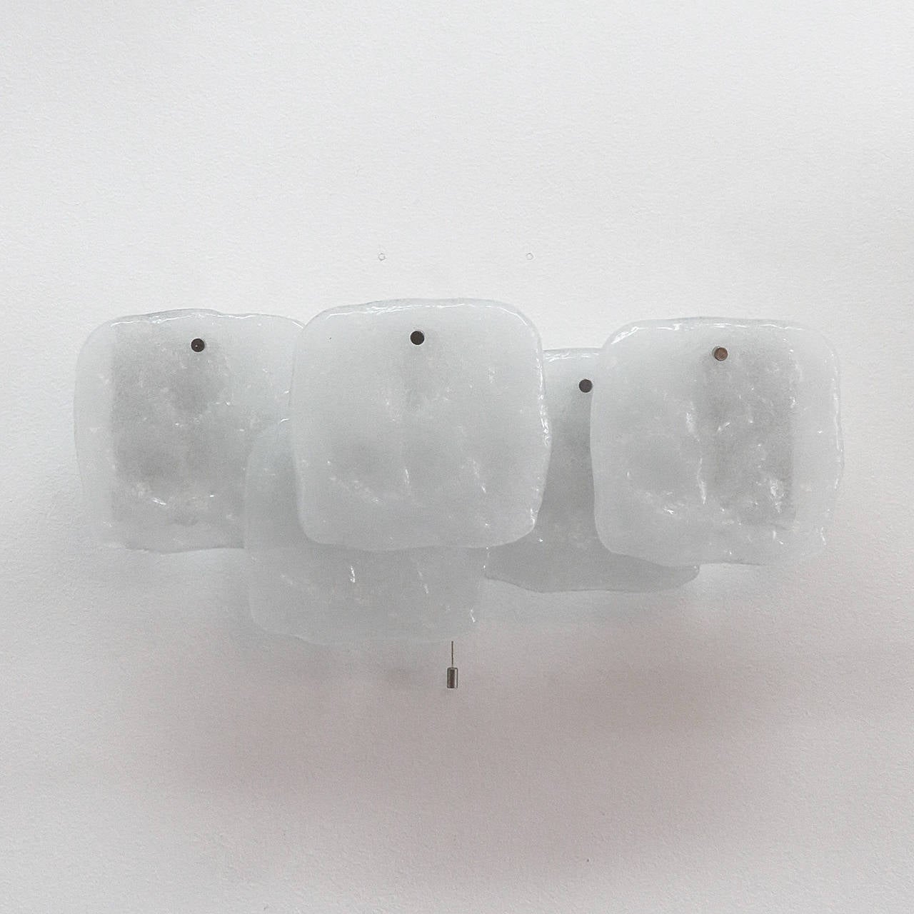 Kalmar Ice Glass Panel Wall Light, 1960s
