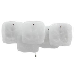 Kalmar Ice Glass Panel Wall Light, 1960s