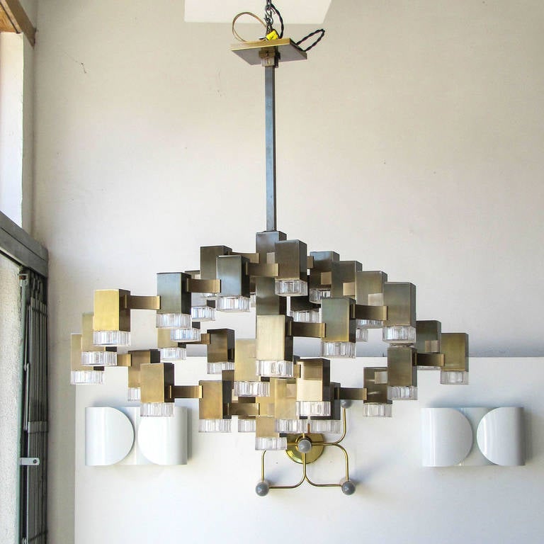 Monumentaler Gaetano Sciolari-Kronleuchter „Cubic“