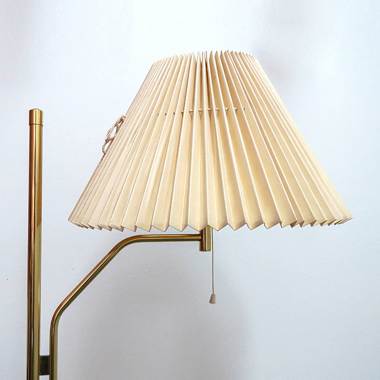 Danish Brass Floor Lamp by Ewå Värnamo In Excellent Condition In Los Angeles, CA