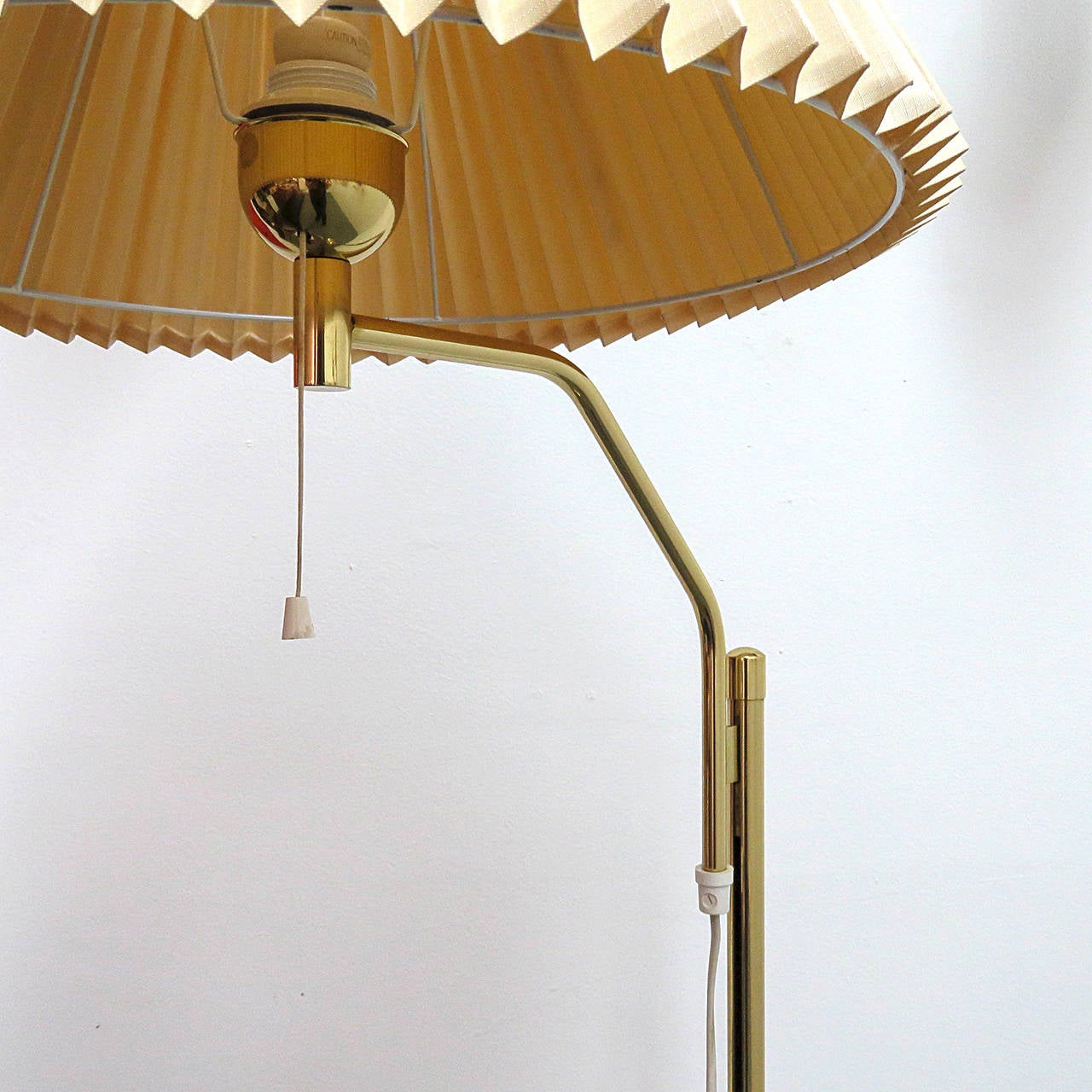 Mid-20th Century Danish Brass Floor Lamp by Ewå Värnamo