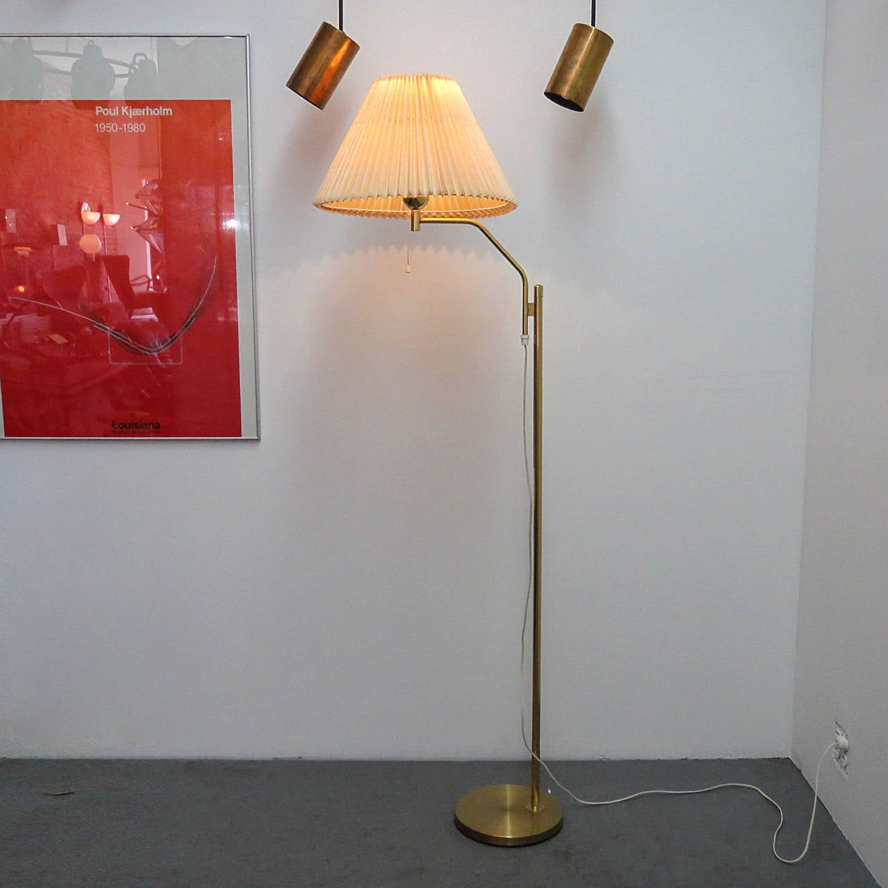 Danish Brass Floor Lamp by Ewå Värnamo 3