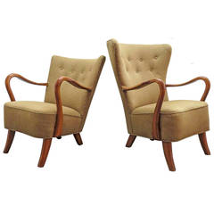 Pair of Danish Lounge Chairs, 1940 8