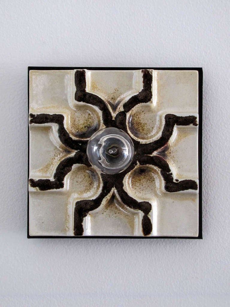 Trio of Ceramic Wall Lights at 1stdibs
