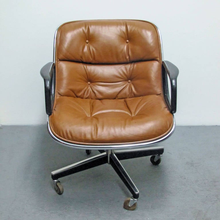 Leather Charles Pollock Executive Armchair