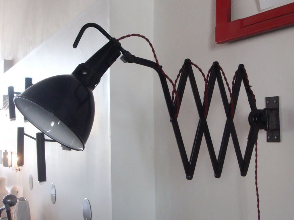 German Kandem Scissor Wall Lamp