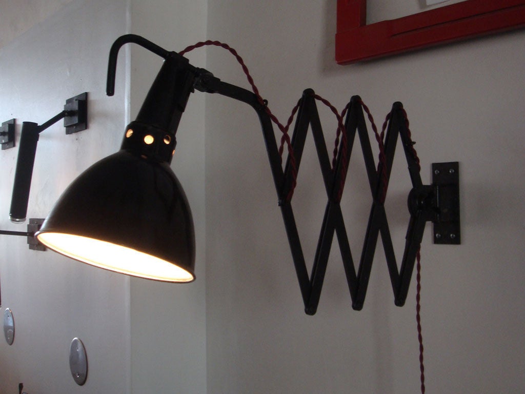 Mid-20th Century Kandem Scissor Wall Lamp
