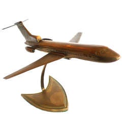 1965 Bronze DC 9 Airplane Model