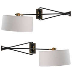 Pair of French Swing Arm Sconces