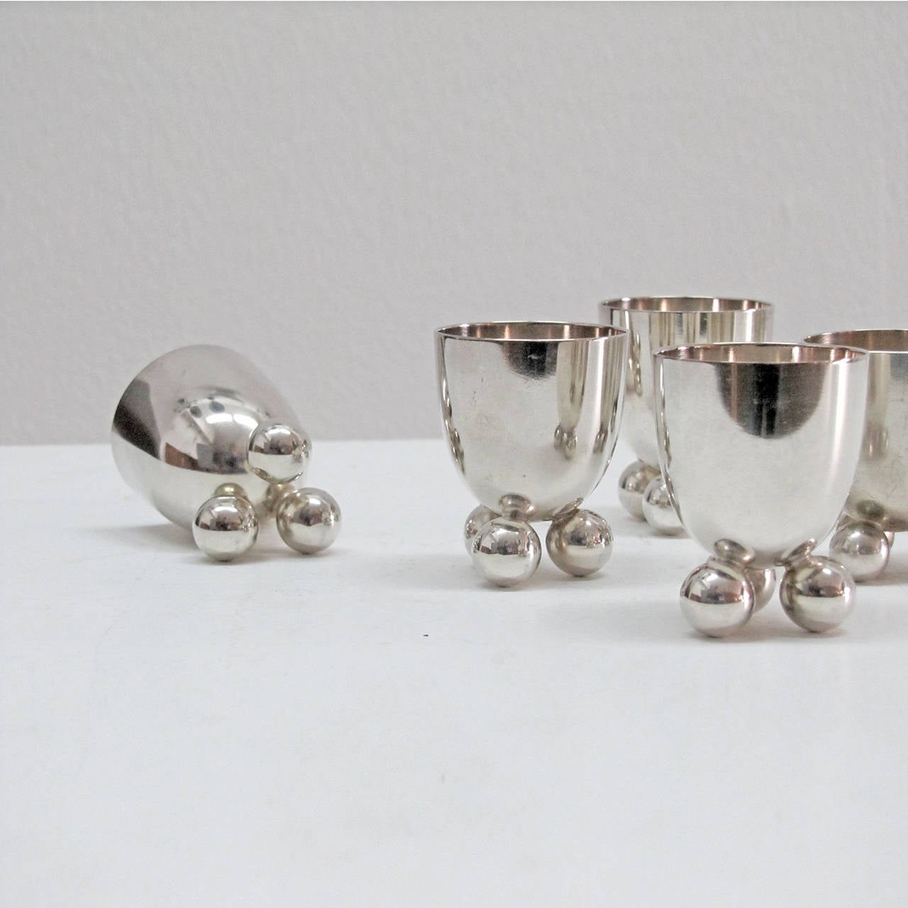 Set of Six WMF Silver Egg Cups 1