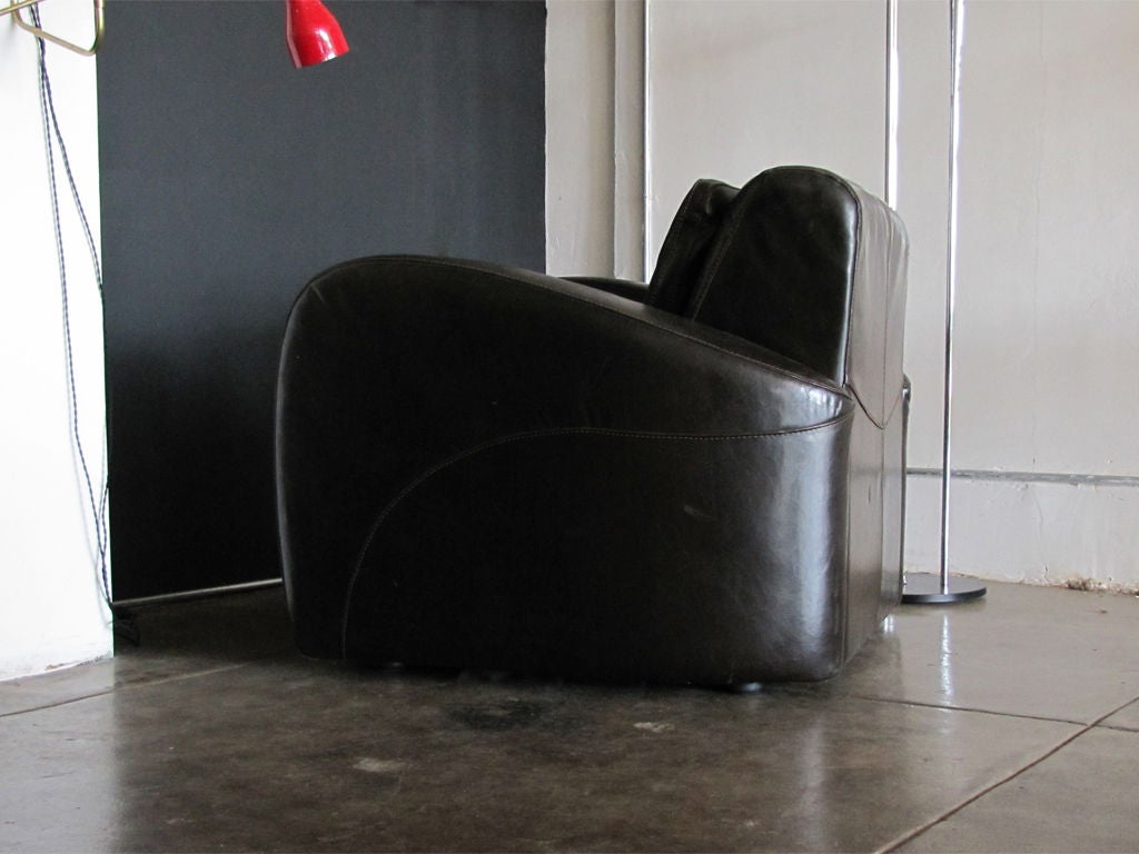 Italian Leather Club Chair 1