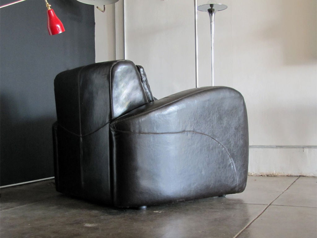 Italian Leather Club Chair 3