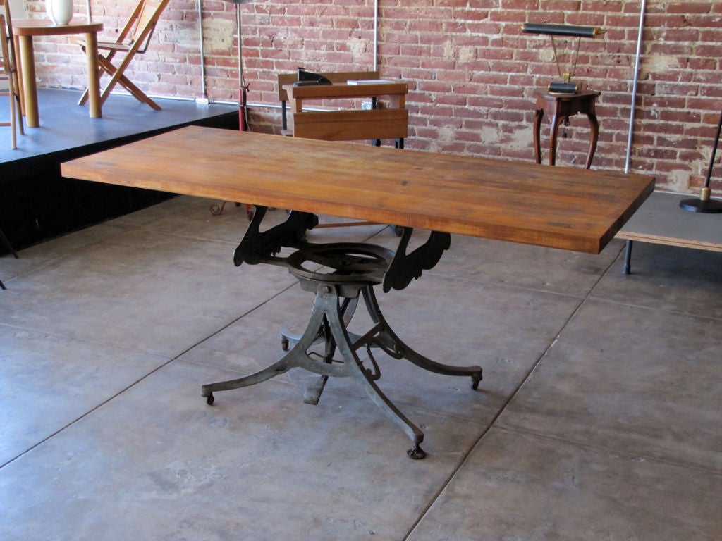 Large Adjustable Industrial Table