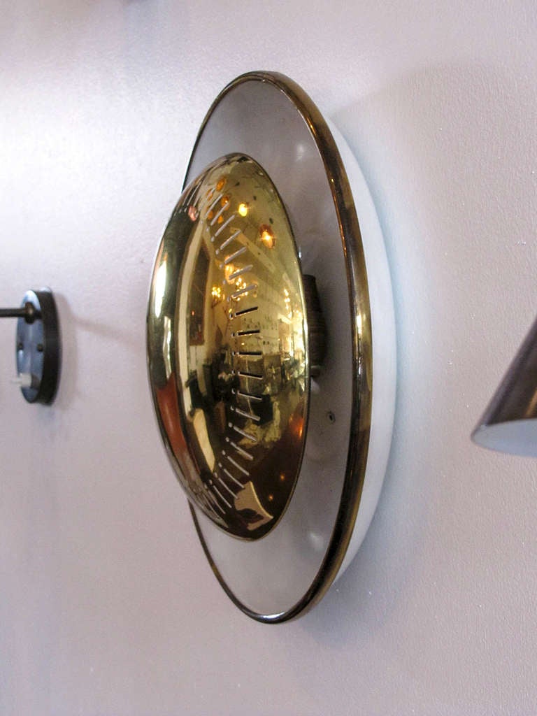 Double Disk Flush Mount Lights In Excellent Condition In Los Angeles, CA