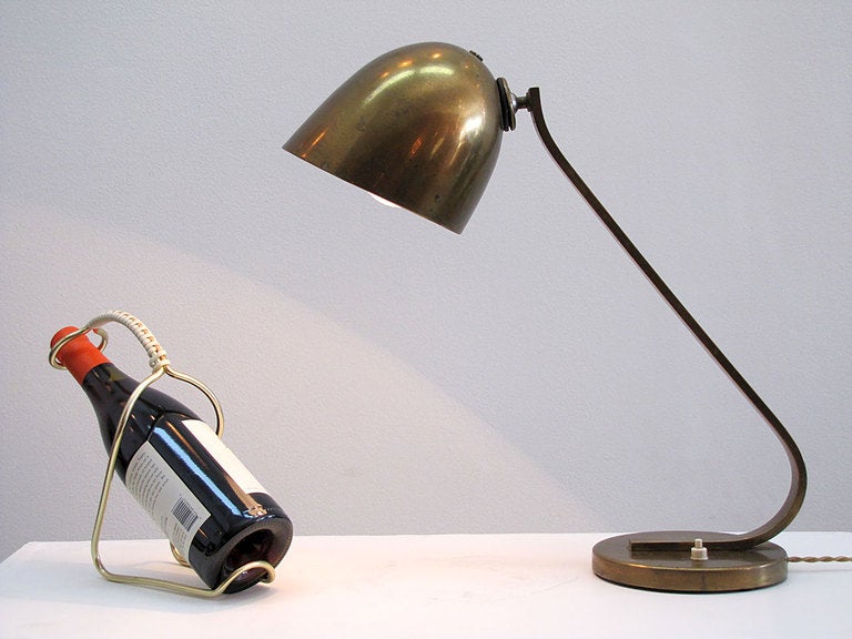 Vilhelm Lauritzen Brass Table Lamp 5
