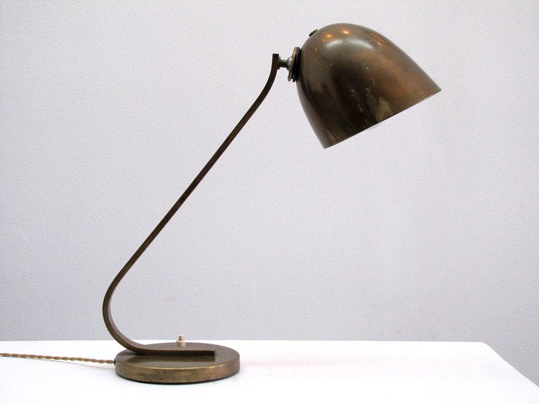 Danish Vilhelm Lauritzen Brass Table Lamp