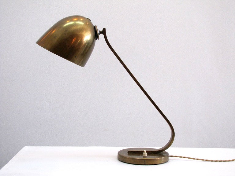 Mid-20th Century Vilhelm Lauritzen Brass Table Lamp