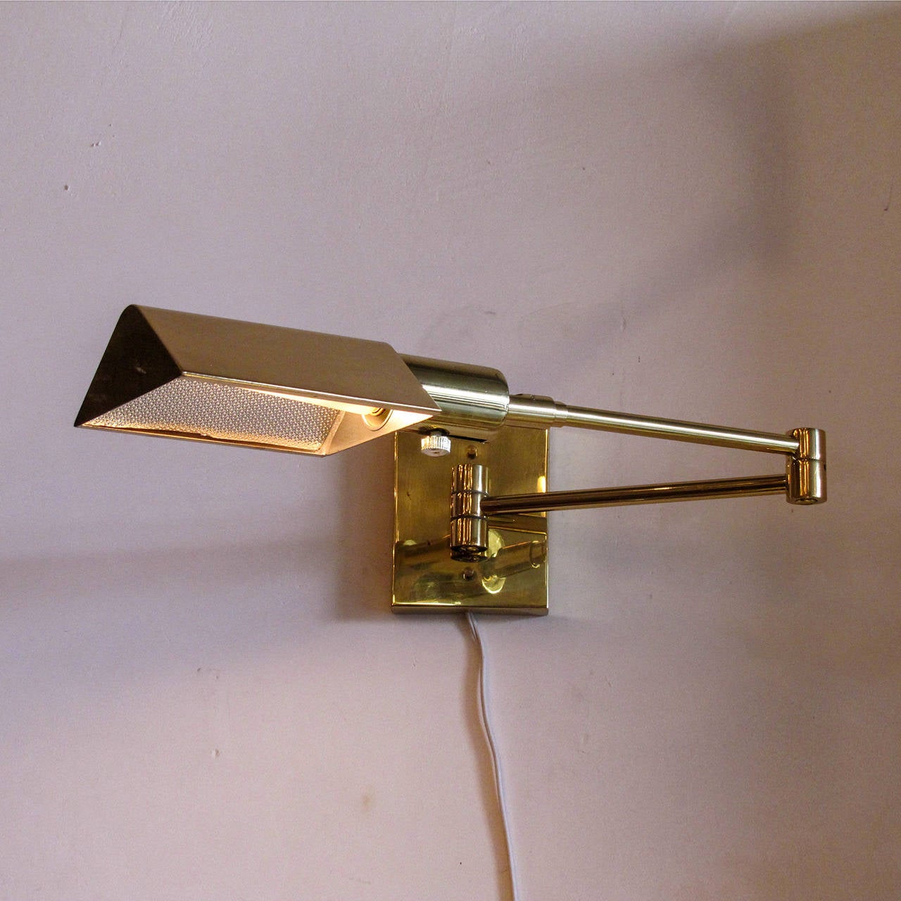 Late 20th Century Pair of Koch and Lowy Swing Arm Wall Lamps