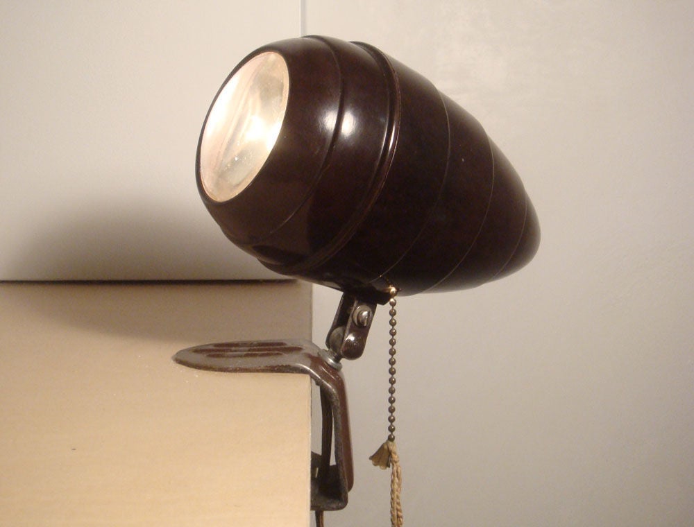 American Two Bakelite Clamp Lamps