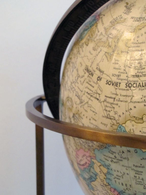 Large Floor Standing Globe 3