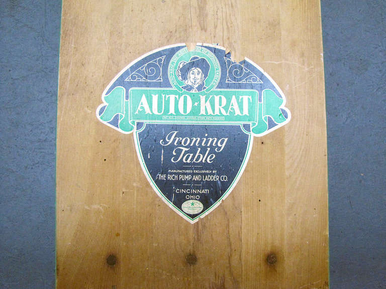 American 1930's Wooden Ironing Board