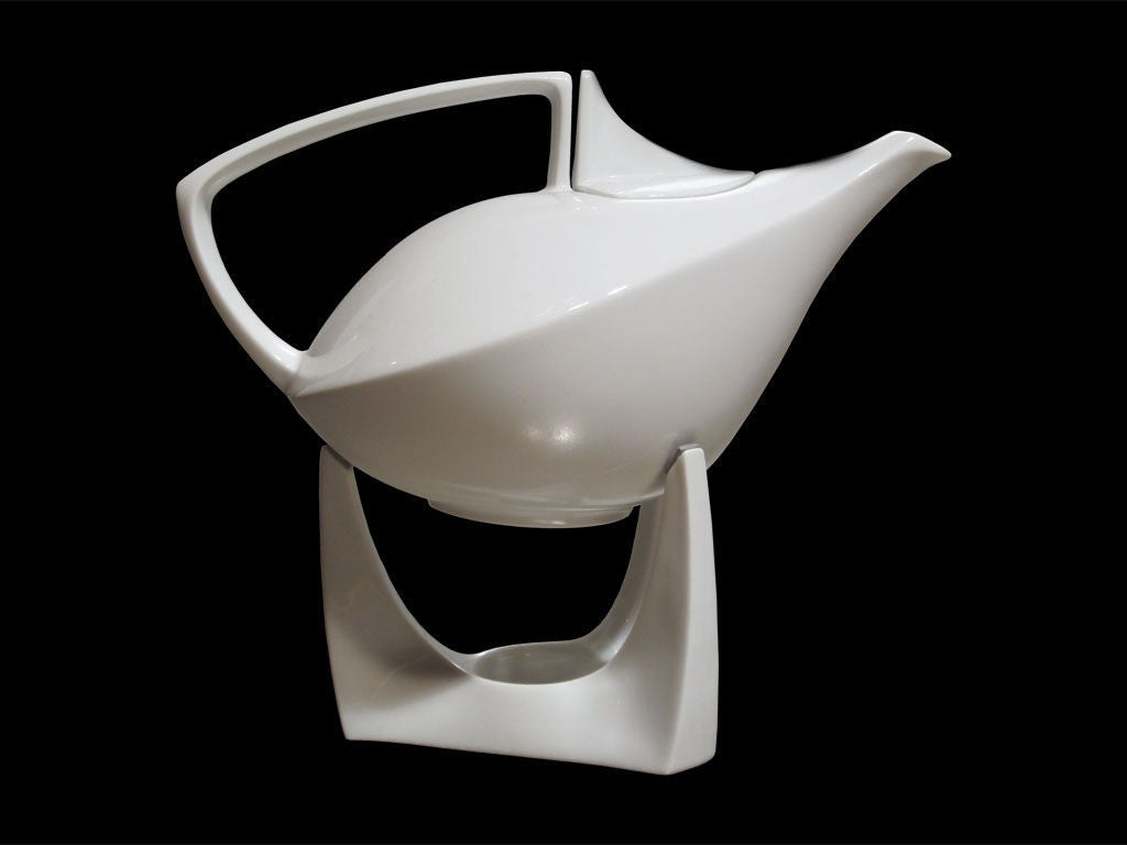porcelain teapot and stand