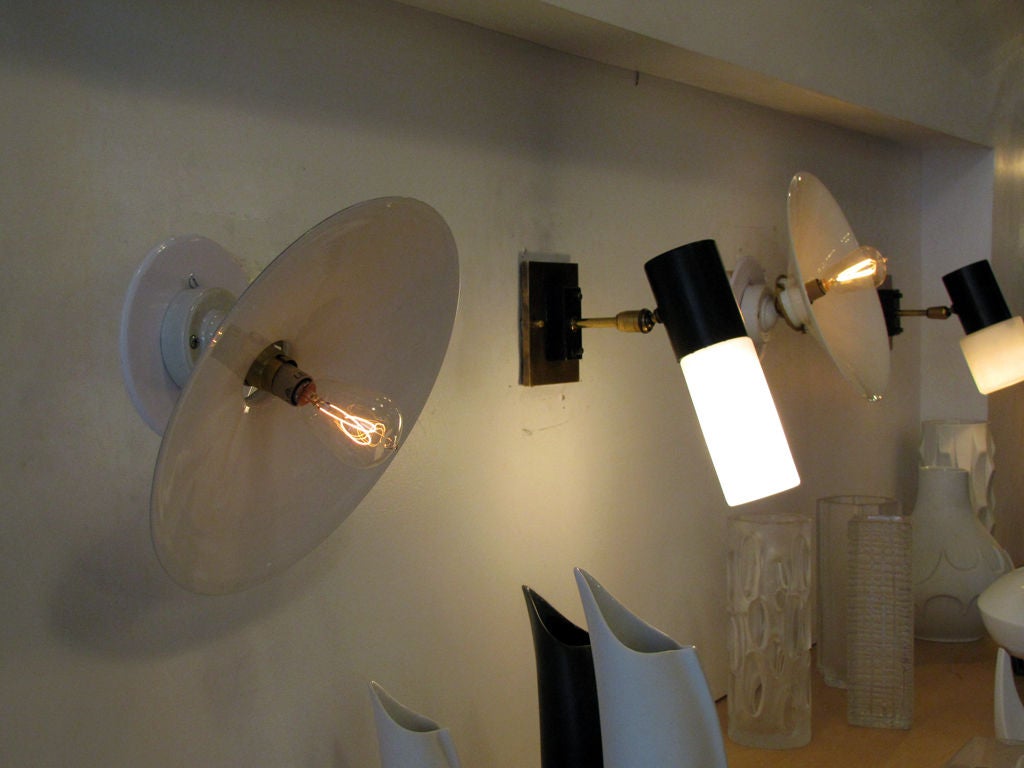 French Milk Glass Wall Lights at 1stdibs