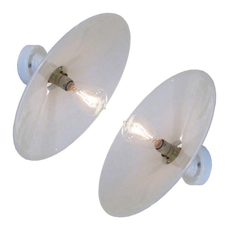 French Milk Glass Wall Lights at 1stdibs