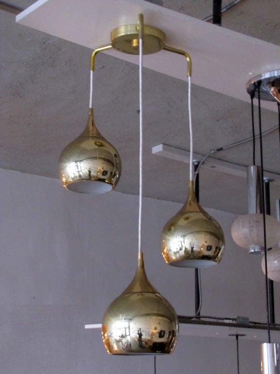 Mid-20th Century Danish Three Globe Chandelier