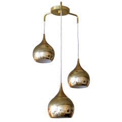 Danish Three Globe Chandelier