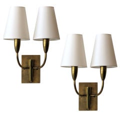 Pair of French Double Arm Wall Lights