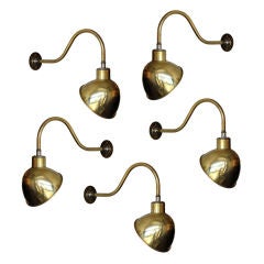 Vintage French Brass Wall Lamps