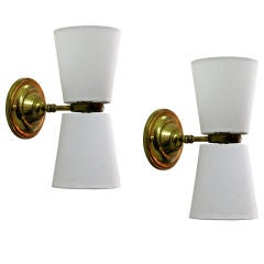 French Double Cone Wall Lights