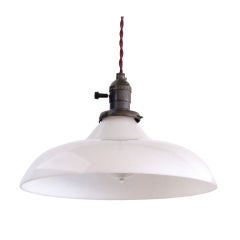 Library Milk Glass Shade