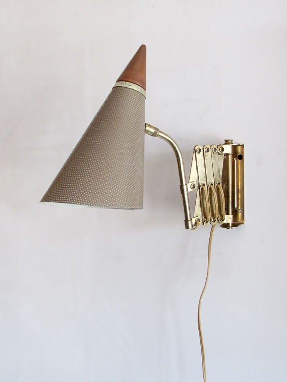 American Pair of Lightolier Scissor Wall Lamps