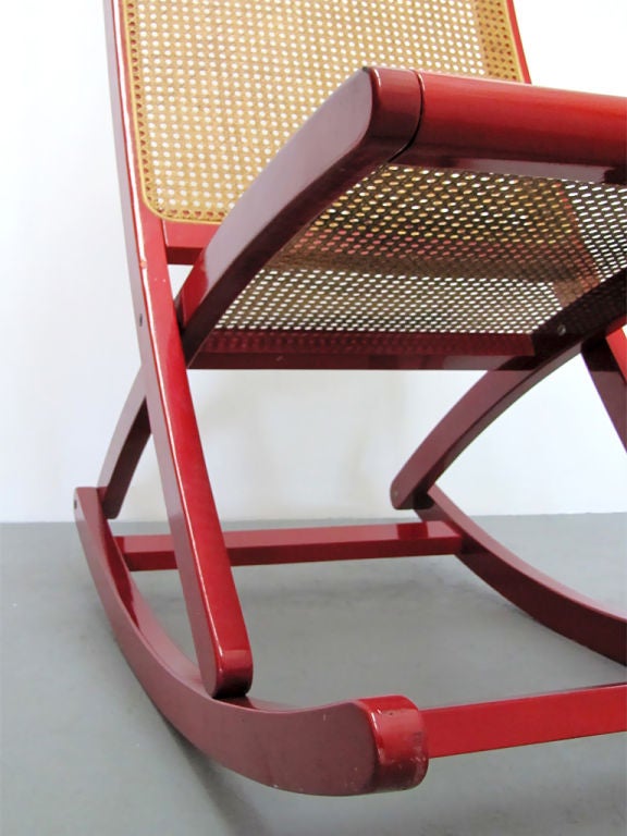 Danish Red Rocking Chair 2