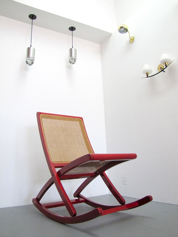 Danish Red Rocking Chair 5