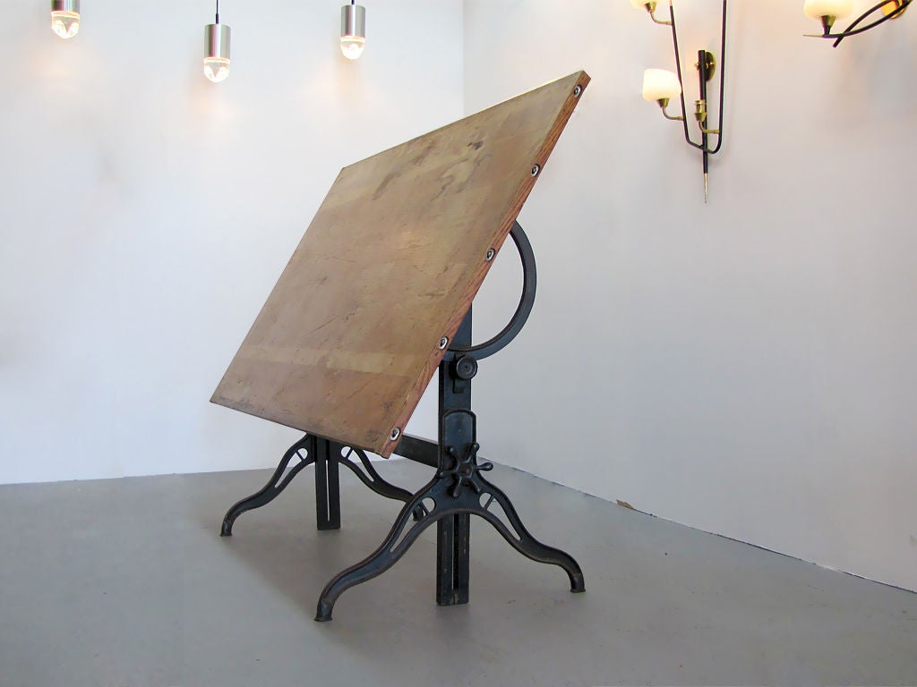 Iron Industrial Drafting Table