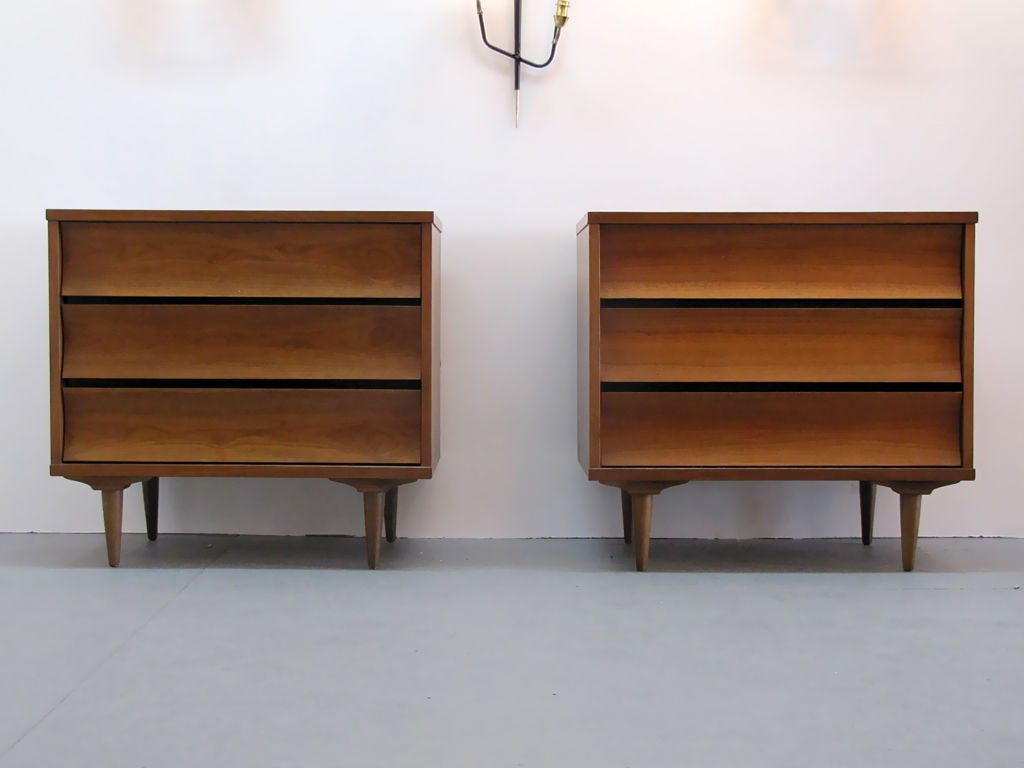 Mid-20th Century Pair of Small Dressers by Johnson Carper