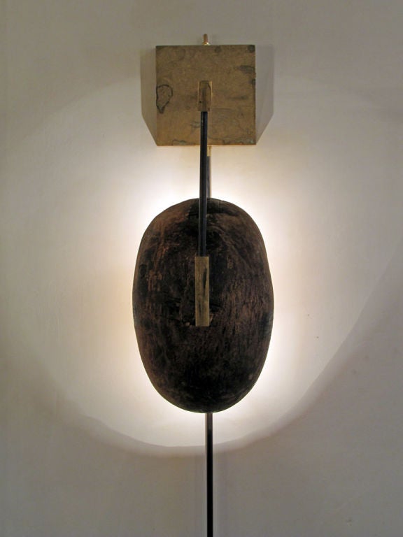 Pair of Custom African Bowl Wall Lights at 1stdibs